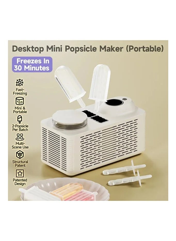 BlueFire Portable Mini Ice Pop Maker Machine – Fast Freezing Desktop Popsicle & Ice Cream Maker | DIY Frozen Treat Maker with Dual Popsicle Molds, AC Adapter & Car Power Cord | Compact Home Ice Cream Machine for Kids & Adults - Image 2