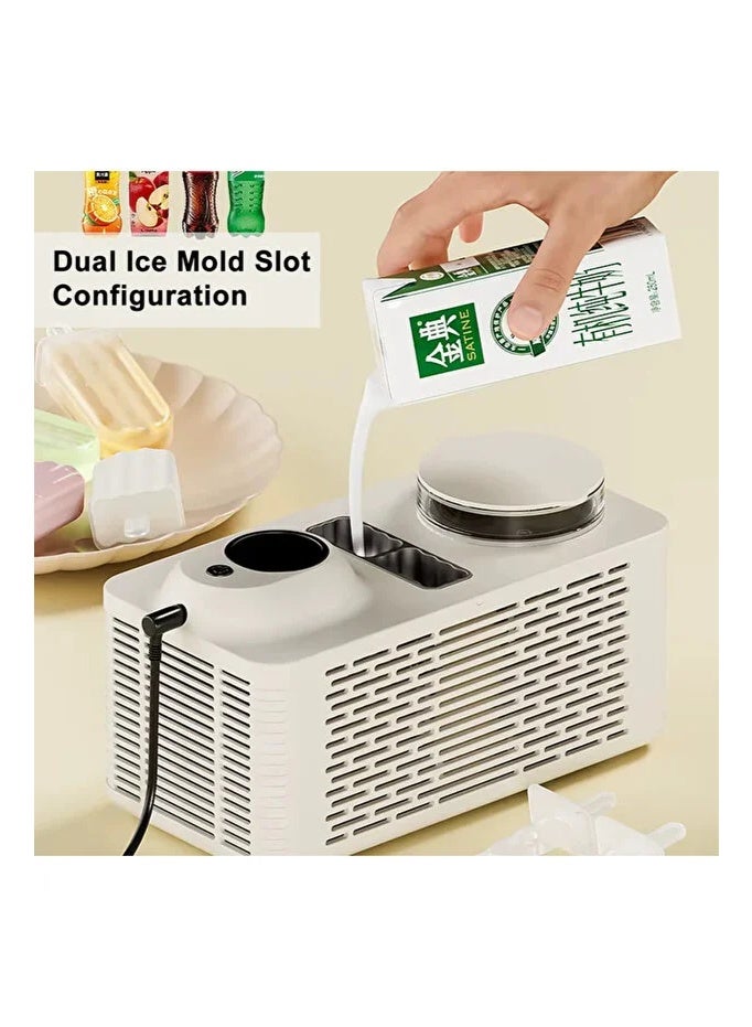 BlueFire Portable Mini Ice Pop Maker Machine – Fast Freezing Desktop Popsicle & Ice Cream Maker | DIY Frozen Treat Maker with Dual Popsicle Molds, AC Adapter & Car Power Cord | Compact Home Ice Cream Machine for Kids & Adults - Image 4