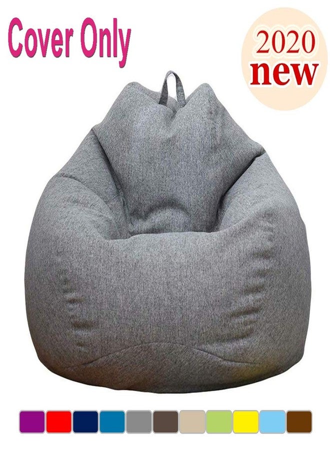 ChenLee Stuffed Animal Storage Bean Bag Cover (No Filler) Extra Soft Beanbag Seat Chair Covers-Cotton Linen Memory Foam Beanbag Replacement Cover for Adults Children without Filling - Image 3