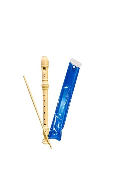 8 Hole Soprano Recorder With Cleaning Rod And Case Bag