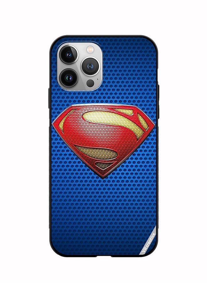 VR CREATIVE - Protective Case Cover For Apple iPhone 12 Pro Max Superman Logo Design Multicolour - Image 1