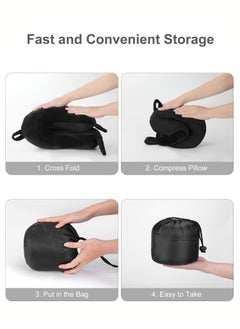 joyzzz Travel Neck Pillow, Best Memory Foam Airplane Pillow for Head Support Soft Adjustable Pillow for Plane, Car or Home Recliner Use (Black)  - Image 5