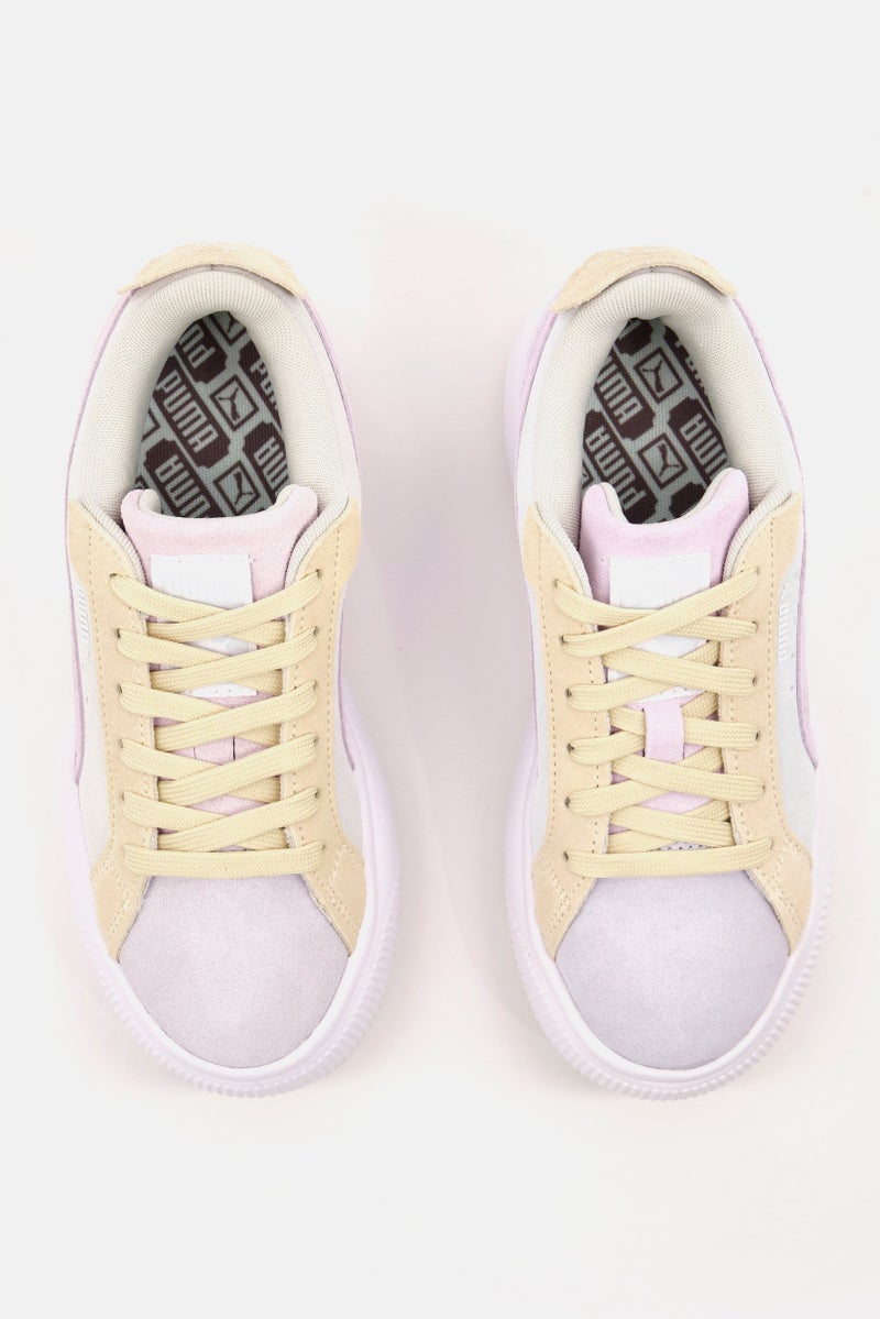 PUMA Women Suede Mayu Raw Lace Up Sports Shoes, Multicolor - Image 4
