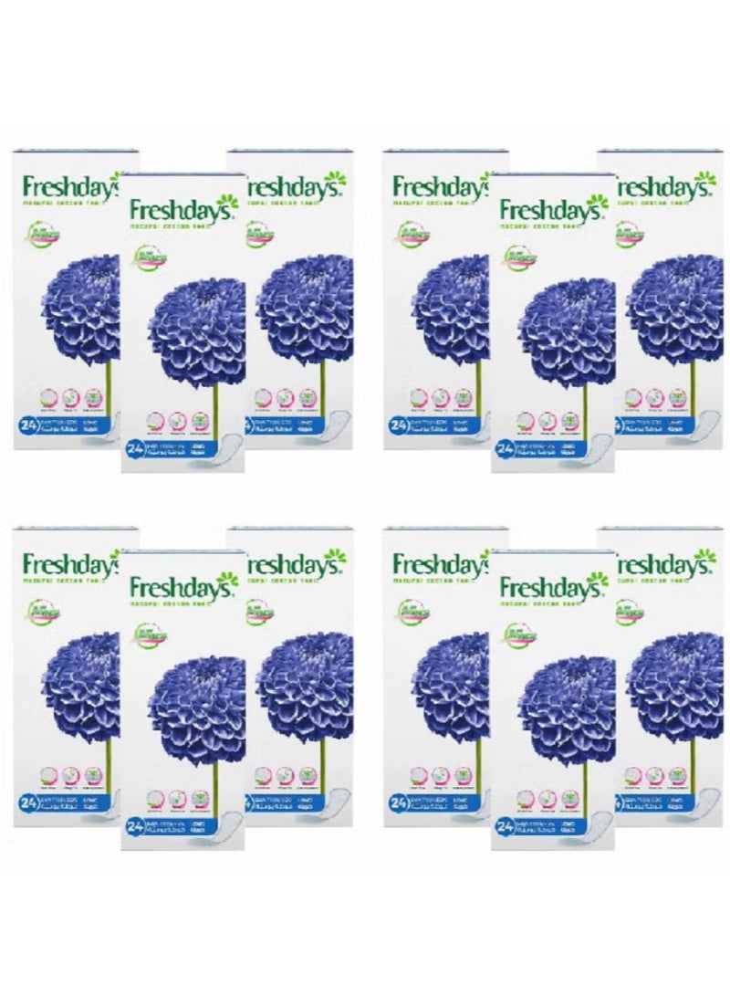 Freshdays Natural Cotton Feel Flexy Fit Odour Control Long Pantyliners, Pack of 24 x 12’s - Image 2
