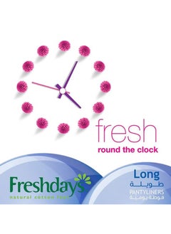 Freshdays Natural Cotton Feel Flexy Fit Odour Control Long Pantyliners, Pack of 24 x 12’s  - Image 3