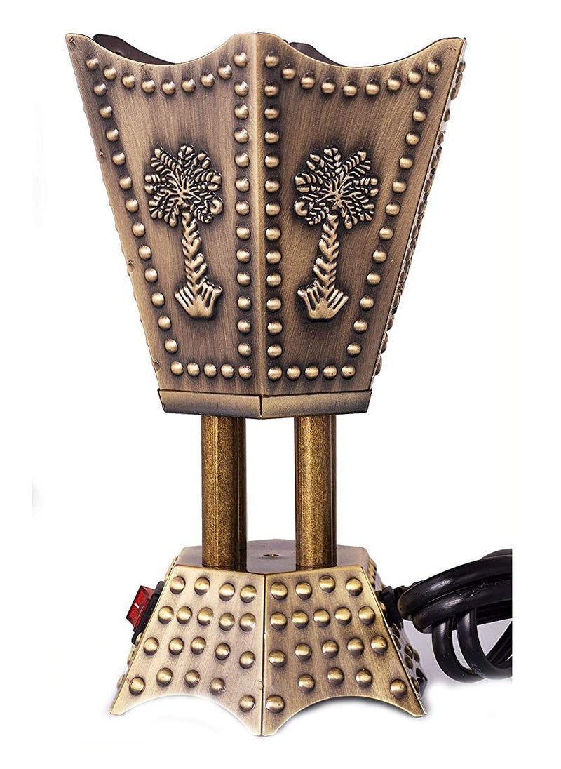 SAQOWARE Electric Bakhoor Burner/Madkhan/Mabkhara/Oud Burner/Incence Burner(BRONZE) -6 Corner Shape  - Image 1