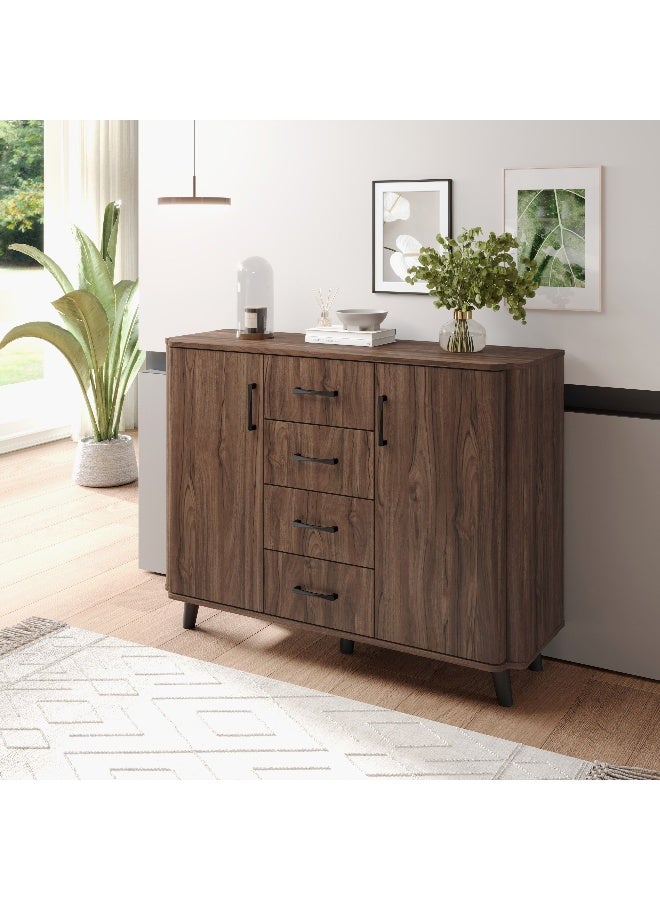 Home Box خزانة جانبية هانا بطول 1.2 متر باللون البني للمنزل - Image 1