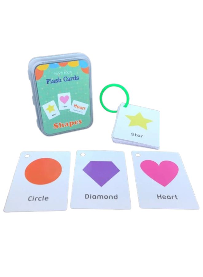 2 Sets Educational Flash Cards Pocket Card Preschool Teaching Cards for kids, Colors and Shapes - Image 2