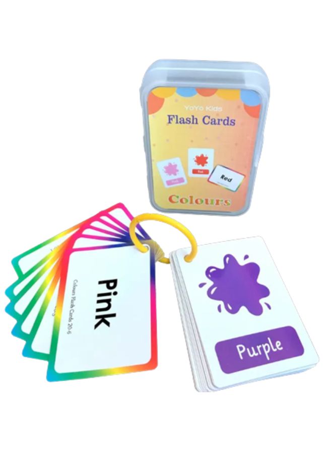 2 Sets Educational Flash Cards Pocket Card Preschool Teaching Cards for kids, Colors and Shapes - Image 3