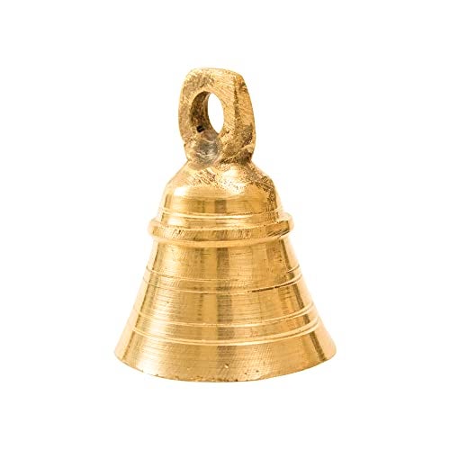 Spillbox Traditional Brass Bell/Ghanti for Pooja/Worship for Temple Home Decorative Brass Pooja Room Bells (4) - Image 2