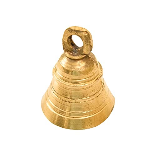 Spillbox Traditional Brass Bell/Ghanti for Pooja/Worship for Temple Home Decorative Brass Pooja Room Bells (4) - Image 5
