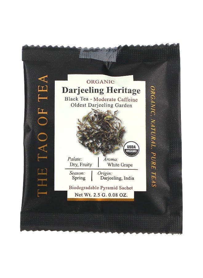 The Tao of Tea The Tao of Tea, Organic Darjeeling Heritage, Black Tea, 15 Pyramid Sachets, 1.32 oz (37.5 g)  - Image 3