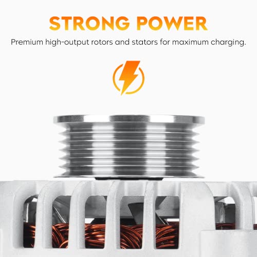 AEagle New Alternator for 07-14 Cadillac Escalade ESV EXT Chevy Avalanche Silverado 1500 2500 3500 Suburban Tahoe GMC Sierra Yukon, Hummer H2, 1-2990-01DR, 90-01-4558, 15093928, 15857608, 8301N - Image 2