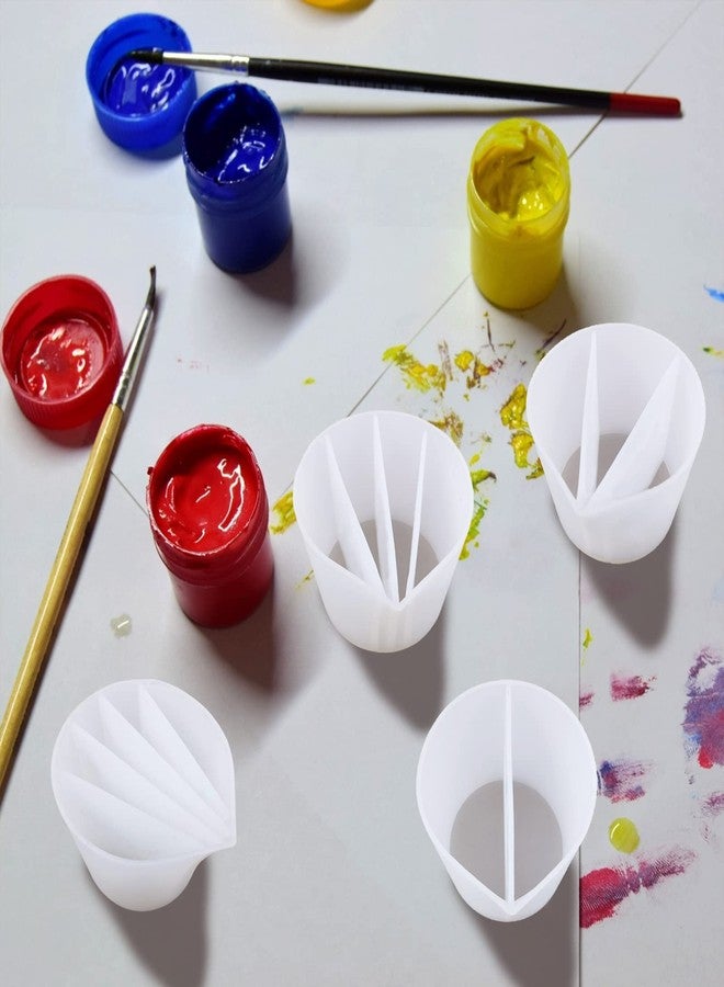 Winmany Split Cup for Paint Pouring Fluid Art Silicone Split Cup Resin Pouring Painting Tools DIY Making Drawing Accessories Reusable Split Cup with Dividers (3 Channels) - Image 5