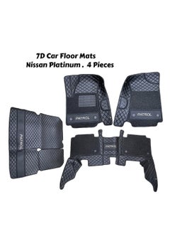7D Car Floor Mats For Nissan Patrol Platinum 4 Pcs Set