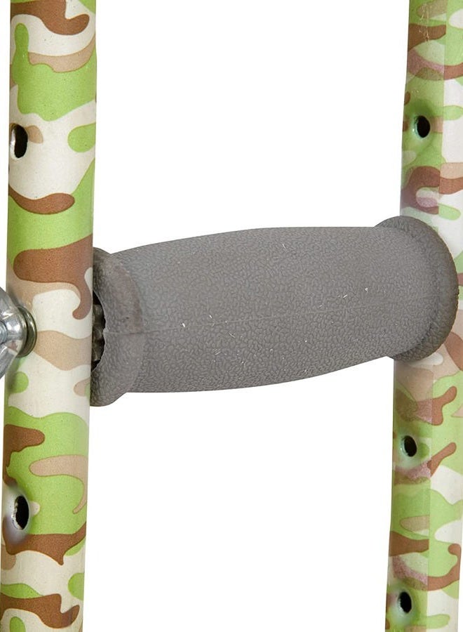 SCS Direct My Crutches - Crutches for Teens/Adults with Adjustable Handgrip and Length! Measures 5'10" and Up - Made of Lightweight, Durable Aluminum with Underarm Padding - Green Camo - Image 4