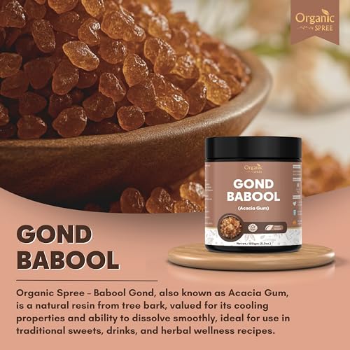 Organic Spree Babool Gond 150grams | Acacia Gum | Edible Babul Gum | Pure, Natural & Plant Based (Pack of -1) - Image 2