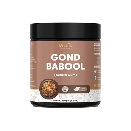 Organic Spree Babool Gond 150grams | Acacia Gum | Edible Babul Gum | Pure, Natural & Plant Based (Pack of -1) - Image 1