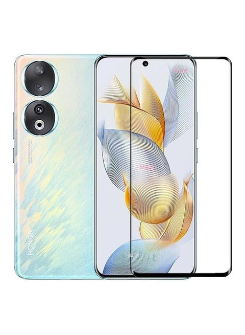Honor 90 Screen Protector, 9H Tempered Glass Screen Protector for Honor 90,  Premium 3D Curved Edge Guard Film，Case Friendly, Anti-Scratch Film (Edge Adhesive)