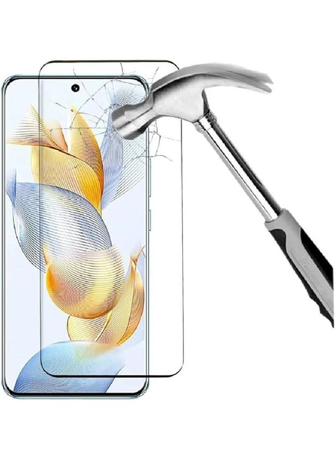 Honor 90 Screen Protector, 9H Tempered Glass Screen Protector for Honor 90,  Premium 3D Curved Edge Guard Film，Case Friendly, Anti-Scratch Film (Edge Adhesive)