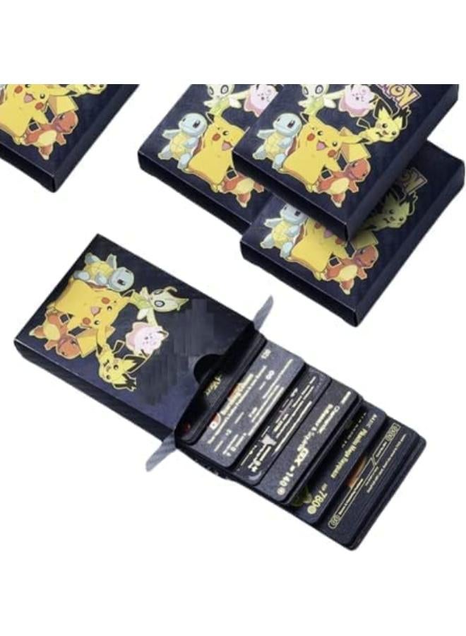 بوكيمون متنوعة 25 قطع من بطاقات الفويل السوداء