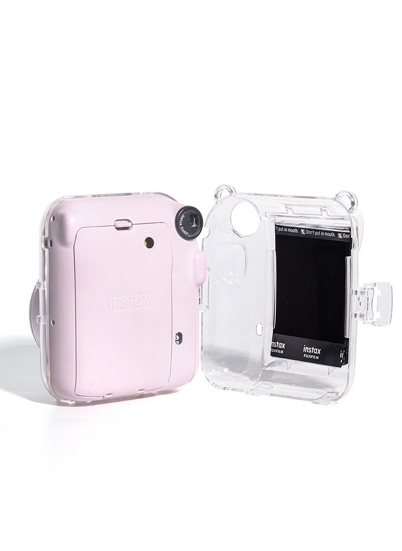Generic for Instax Mini 12 Case, Instant Camera Case Protective Camera Case with Shoulder Strap and Sticker, Protective Clear Case for Instax Mini 12 Instant Camera  - Image 4