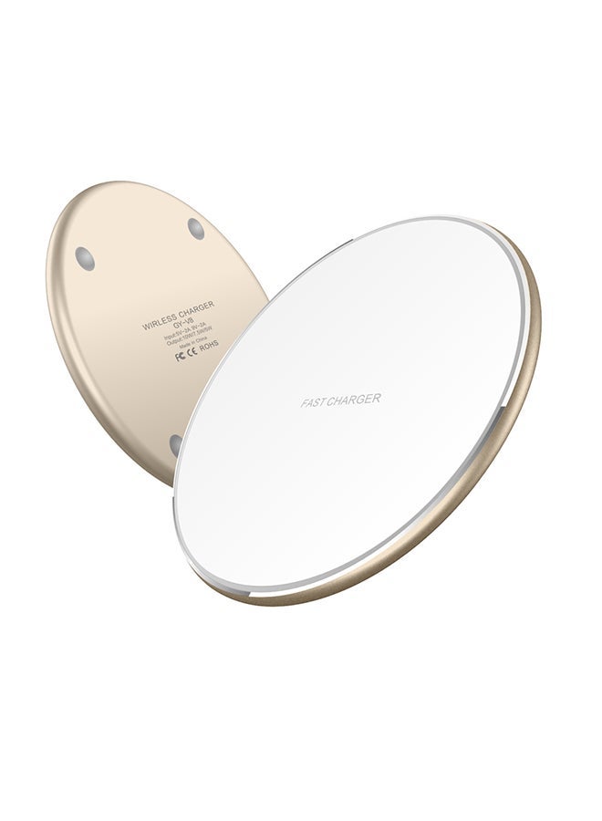 NIBEMINENT Wireless Mobile Phone Charging Table Gold - Image 1