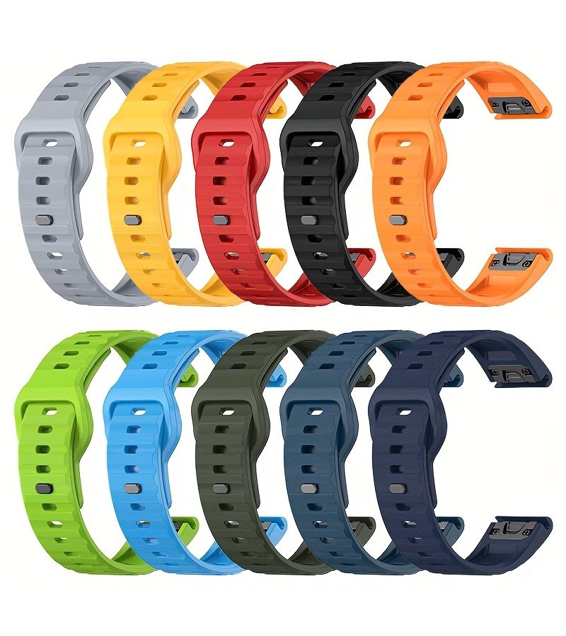 حزام ساعة أصفر 26 ملم سريع التركيب متوافق مع Garmin - Image 3