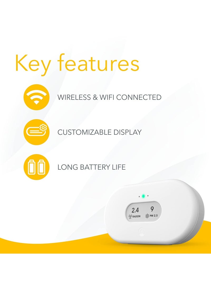 Airthings 2960 View Plus - Battery Powered Radon & Air Quality Monitor