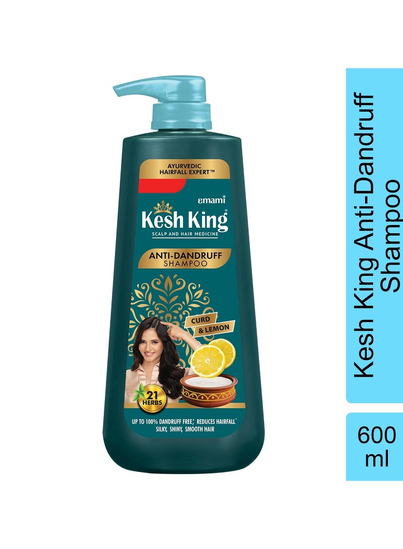 Kesh King Ayurvedic Anti-Dandruff Shampoo | Reduces hair fall | Soothes itchy scalp | No Paraben & No Silicon | 21 natural ingredients | Enriched with curd, lemon & neem | 600 ml - Image 2