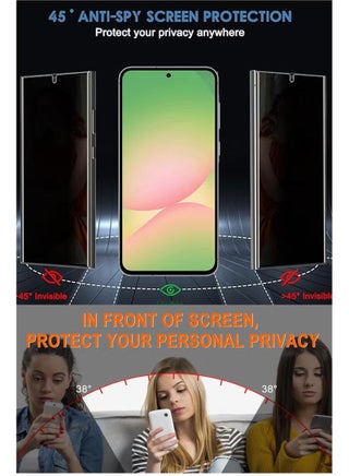 Samsung Galaxy A56 5G Full Cover Matte Ceramic Privacy Screen Protector - Explosion-Proof, Anti-Bubble, Anti-Fingerprint | Flexible Privacy Nano Ceramic, Anti-Peeping, Edge-to-Edge Coverage, High Transparency, Delicate Touch, Easy Installation - view 4