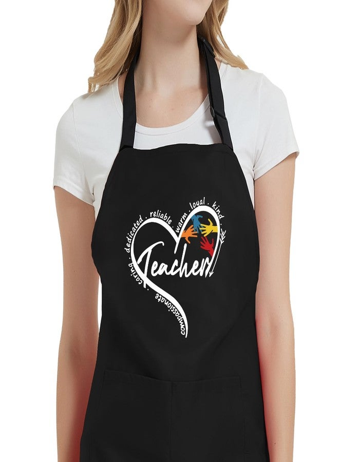 Jpayxese Teacher Apron with Pockets, End of Year Gifts for Classroom, Home, Painting, Cooking, Teacher Appreciation Gifts for Women, Men, Birthday, Thanksgiving, Christmas - Image 1
