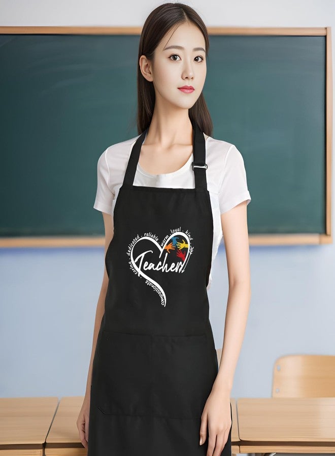 Jpayxese Teacher Apron with Pockets, End of Year Gifts for Classroom, Home, Painting, Cooking, Teacher Appreciation Gifts for Women, Men, Birthday, Thanksgiving, Christmas - Image 5