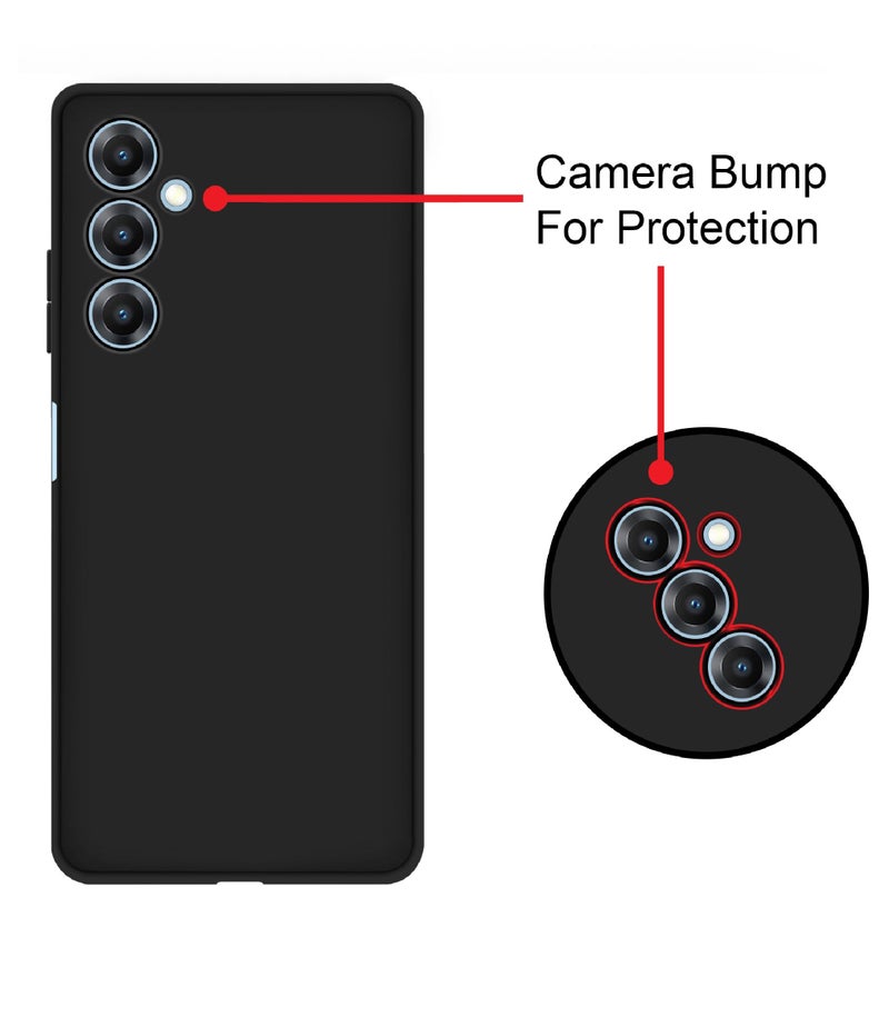 Spazy Case® Samsung Galaxy M35 5G Back Cover | Soft Silicone Slim Back Case Cover for Samsung Galaxy M35 5G - Black - Image 5