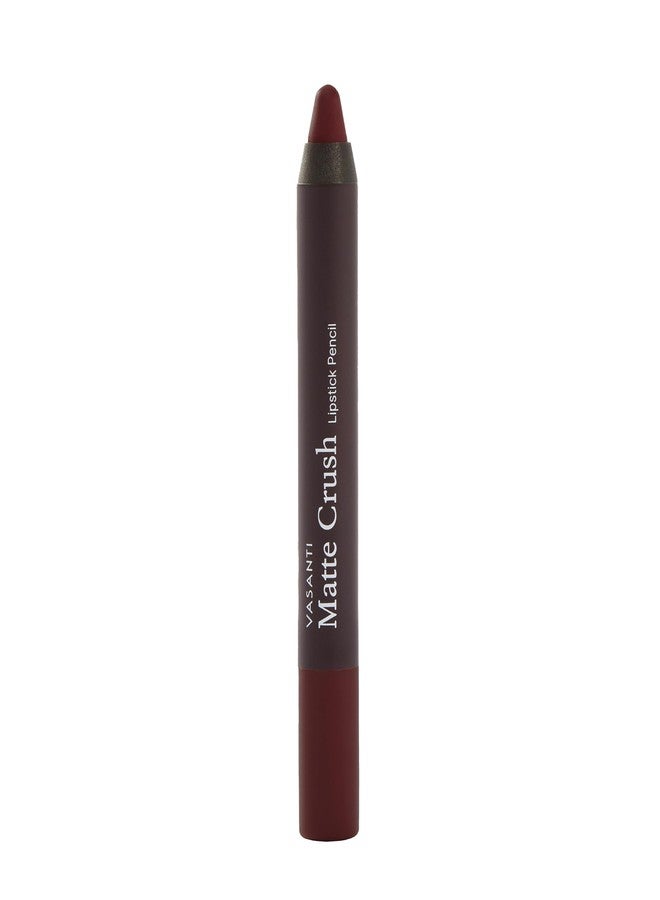 VASANTI Cosmetics Matte Crush Lipstick Pencil (Va Va Voom - Dark Brown) - Long lasting, Water resisitant & Smudge proof - High Pigmented, Soft Matte Lip Liner Makeup - Image 1