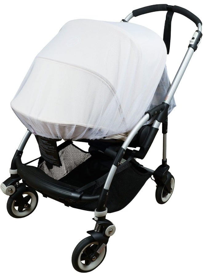 KidLuf Mosquito and Bug Net for Baby Strollers, Bassinets, Cradles and Car Seats – Insect Net Safe Mesh White Buggy Cover for Pushchairs, Prams, and Carrycots - Image 5