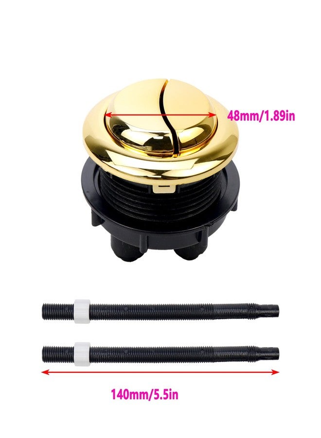 Antrader Toilet Tank Buttons,Dual Flush Toilet Push Button 58mm Thread Diameter,Gold,2Pcs - Image 3
