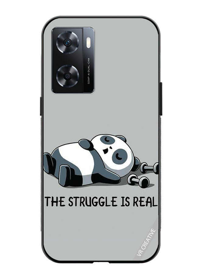 VR CREATIVE Protective Case Cover For Oppo A57/A77s Struggle Is Real Design Multicolour - Image 1