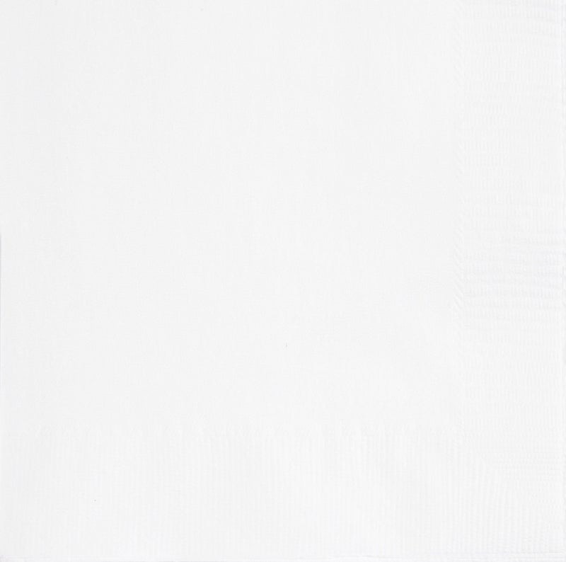 White Solid Luncheon Paper Napkins Pack of 20 Elegant Durable Design Perfect for Parties Events Celebrations