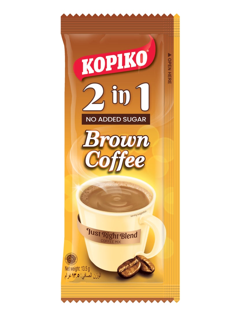 Kopiko 2in1 Brown Instant Coffee Mix With No Added Sugar Bold & Smooth Taste - Image 2