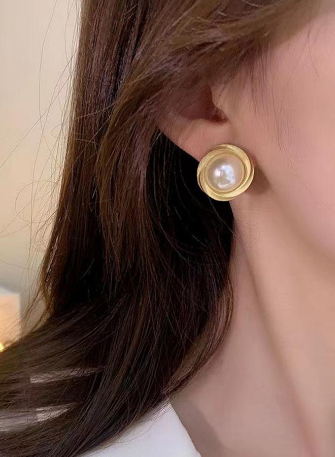 Take Two Faux Pearl Stud Earrings - Image 3