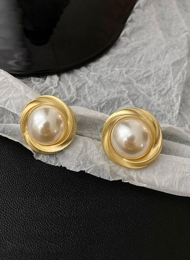 Take Two Faux Pearl Stud Earrings - Image 4