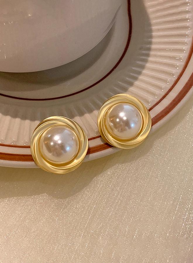Take Two Faux Pearl Stud Earrings - Image 2