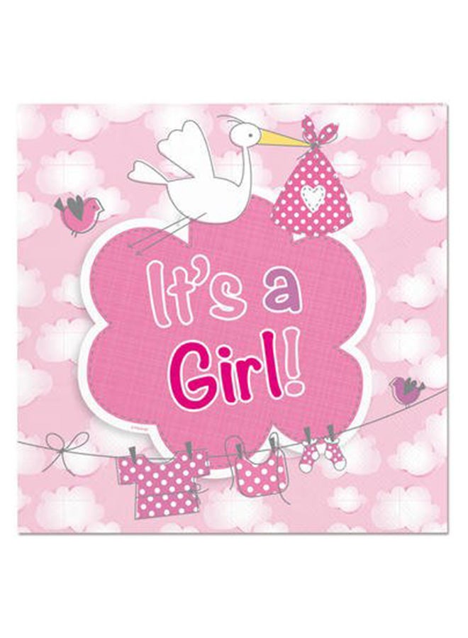 Folat مناديل It's A Girl 25x25 سم 20