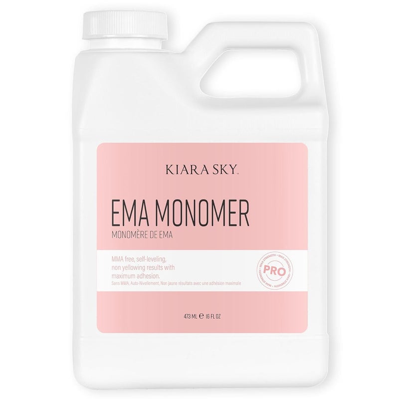Kiara Sky EMA Monomer - Professional Acrylic Nail Liquid, 16 Fl Oz - Image 1