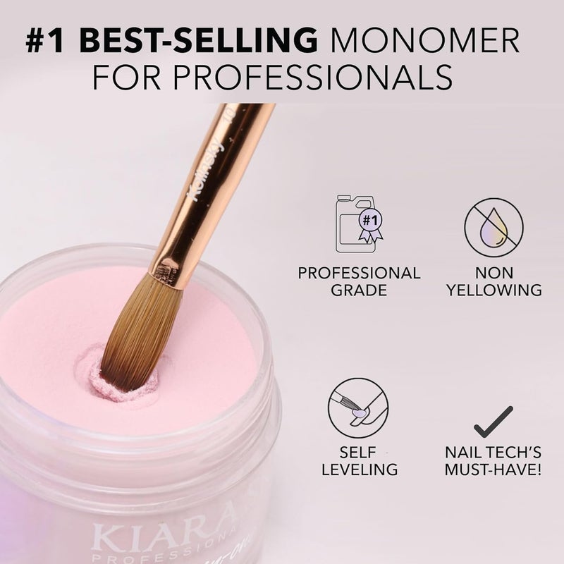 Kiara Sky EMA Monomer - Professional Acrylic Nail Liquid, 16 Fl Oz - Image 2