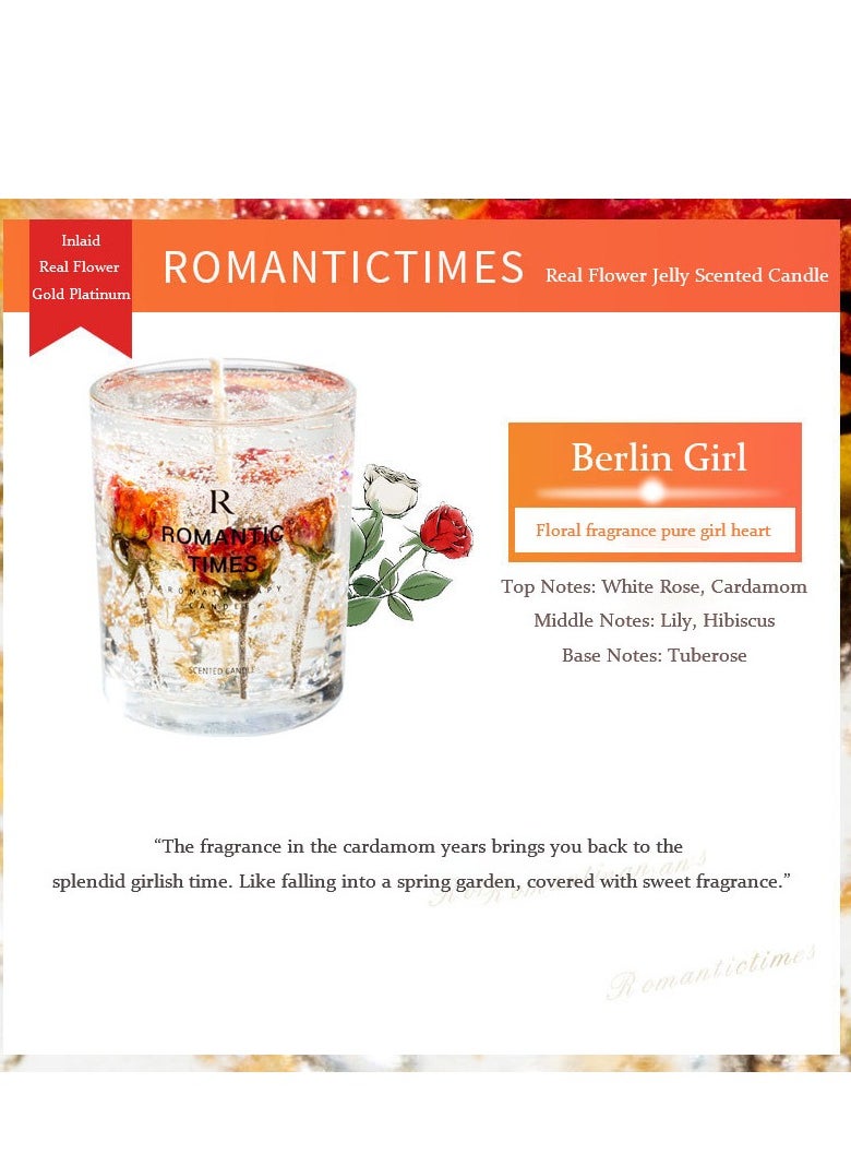 ROMANTIC TIMES Real Flower Jelly Scented Candle  - Image 2