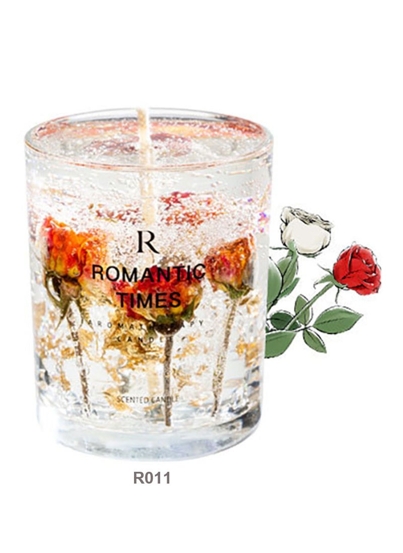 ROMANTIC TIMES Real Flower Jelly Scented Candle  - Image 1