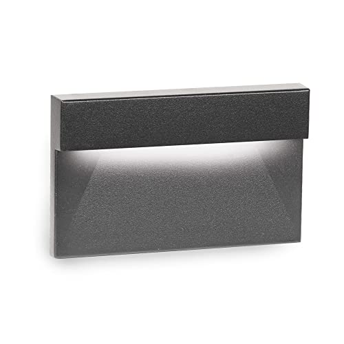 WAC Lighting WAC Landscape Lighting, LEDme 120V LED Horizontal Ledge Indoor and Outdoor Step and Wall Light 3000K Built-in LED in Black - Image 1