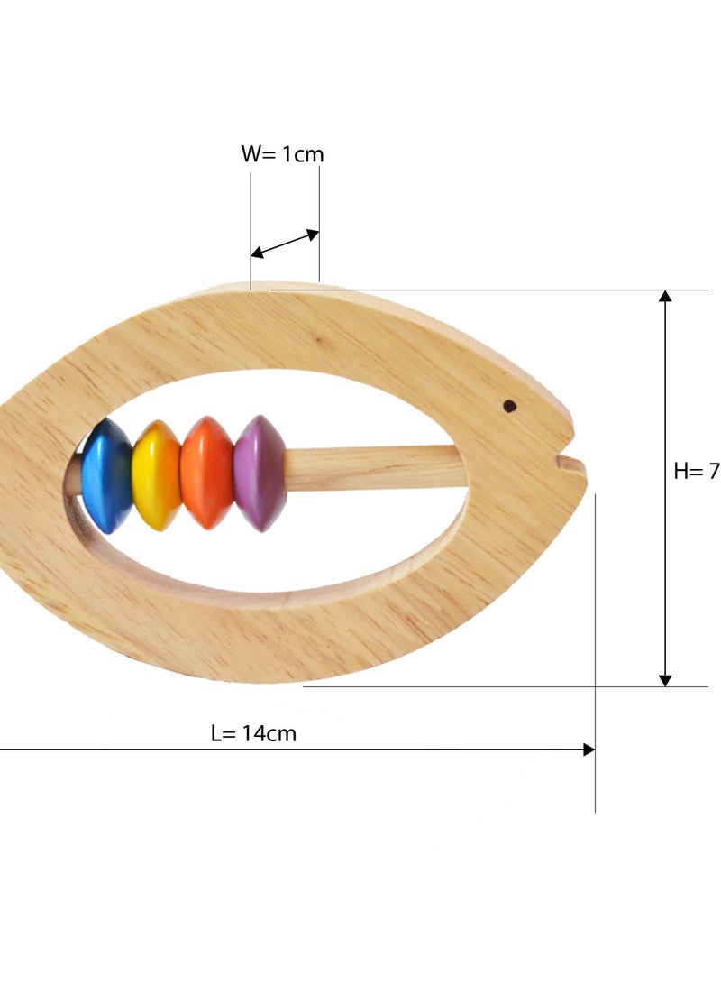 Shumee رَجَّة سمكة خشبية شومي - Image 3